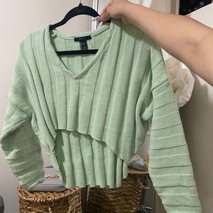 Sage cropped sweater